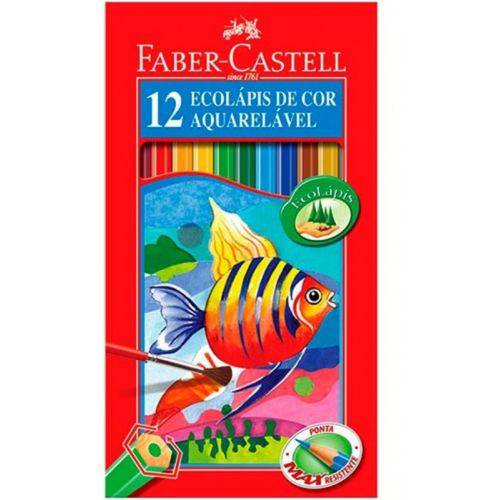 Lápis de Cor Aquarelável 12 Cores + 1 Pincel Faber-Castell