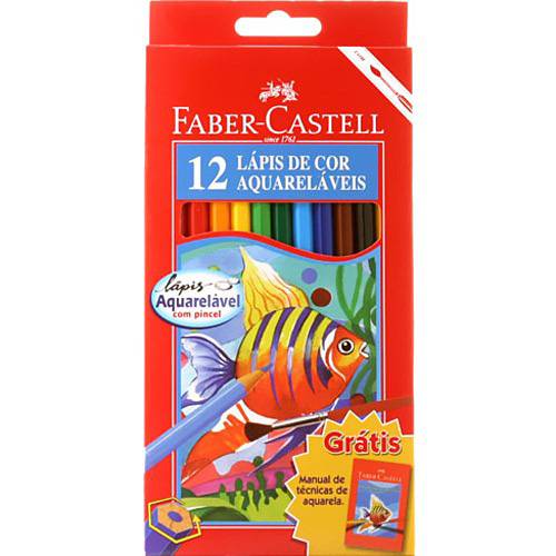 Lápis de Cor Aquarelável - 12 Cores - Faber-Castell