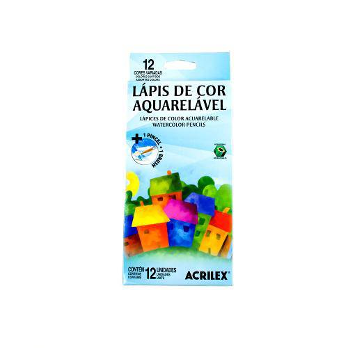 Lápis de Cor Aquarelável Acrilex C/12 Und