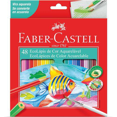 Lapis de Cor Aquarelavel Ecolapis 48 Cores Faber-castell Pct.c/03