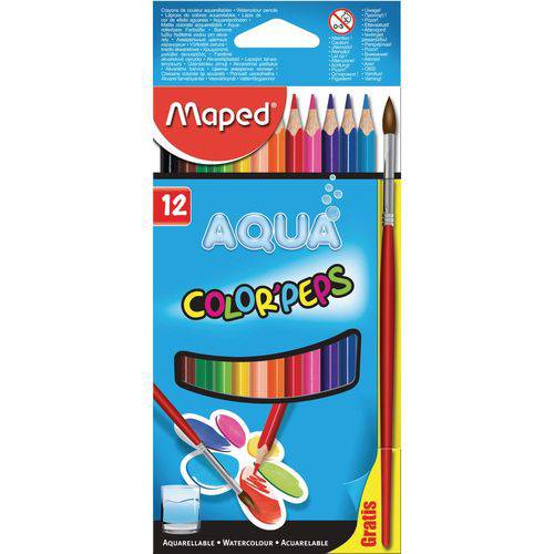 Lápis de Cor Aquarelável Maped Color Peps 012 Cores Fr83601102