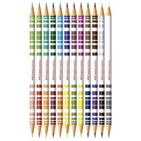 Lápis de Cor Bicolor Estojo com 12 Lápis/ com 24 Cores Ref.120612 Faber-Castell