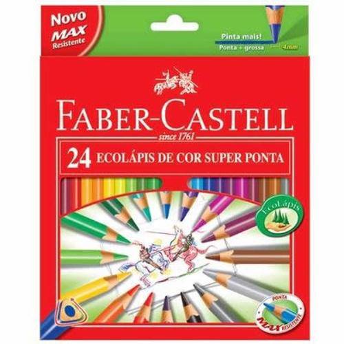 Lapis de Cor Cx C/24 Super Ponta Faber-Castell 120524sp