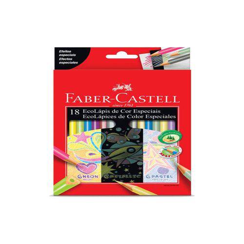 Lápis de Cor Ecolápis 18 Cores Especiais - Faber Castell