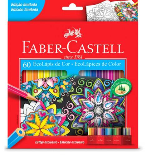Lápis de Cor Faber-Castell com 60 Cores