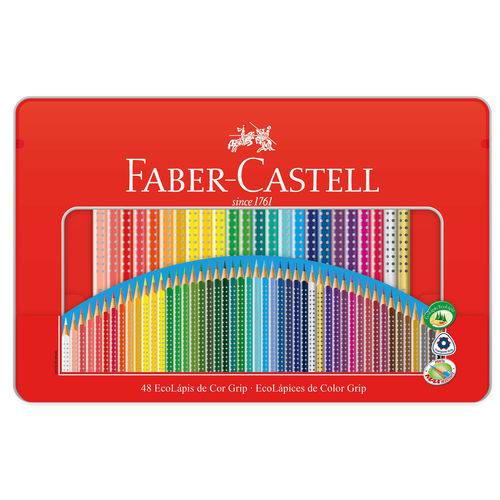 Lápis de Cor Grip Estojo Lata com 48 Cores Ref.121048ltn Faber-castell