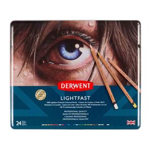 Lápis de Cor LightFast Estojo com 24 Cores Derwent