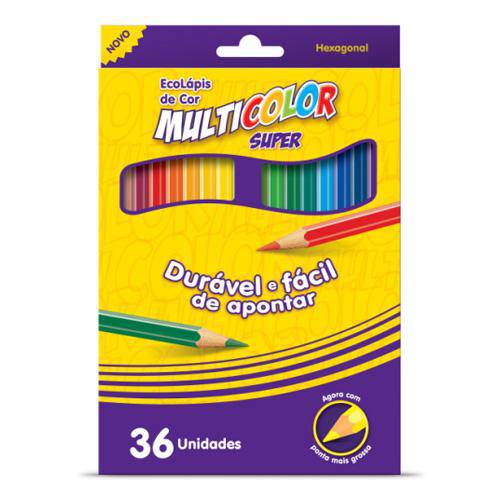 Lápis de Cor Multicolor - 36 Cores