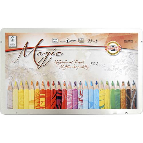 Lápis de Cor Multicolorido Estojo Magic 24 Cores - Koh-I-Noor