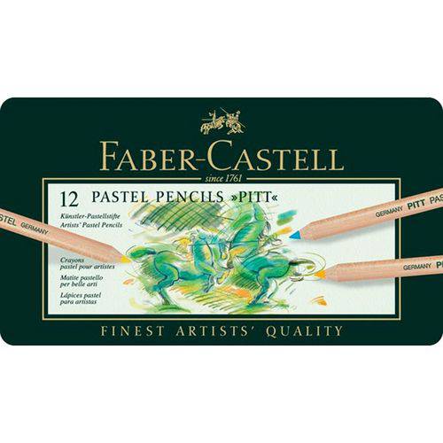 Lápis de Cor Pastel Faber Castell Pitt 12 Cores 112112