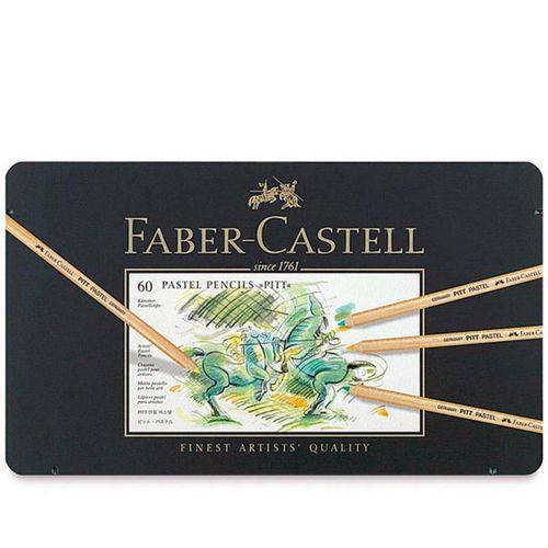 Lápis de Cor Pastel Faber Castell Pitt 60 Cores 112160