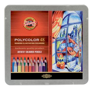 Lápis de Cor Polycolor Estojo com 48 Cores Ref.3826 Koh-I-Noor