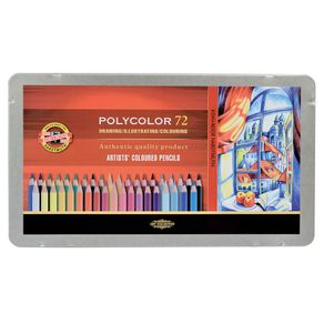Lápis de Cor Polycolor Estojo com 72 Cores Ref.3827 Koh-I-Noor