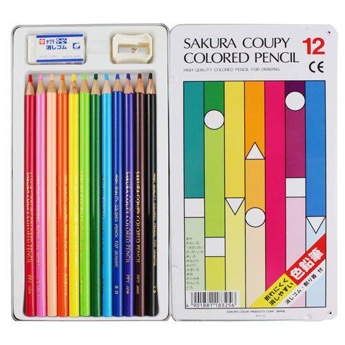 Lápis de Cor Sakura Artistico 012 Cores Pfy-12