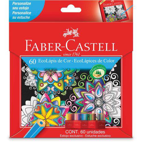 Lapis de Cor Sextavado Ecolapis 60 Cores Faber-castell Unidade