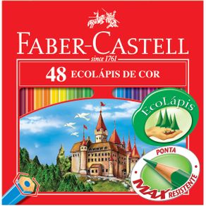 Lápis de Cor Sextavado Estojo com 48 Cores Ref.120148 Faber-Castell
