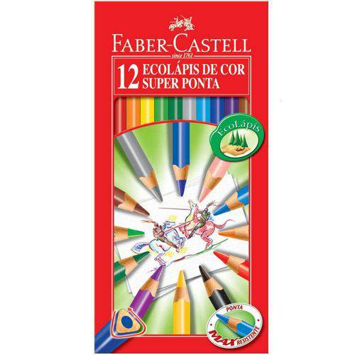 Lápis de Cor Super Ponta Faber-Castell - 12 Cores
