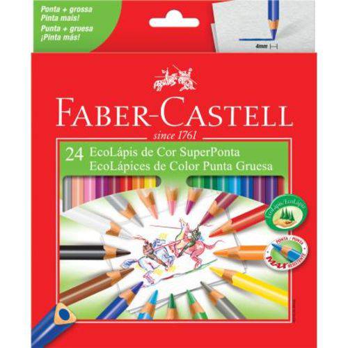 Lápis de Cor Super Ponta Faber Castell 24 Cores