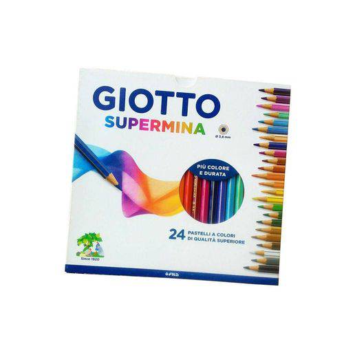 Lápis de Cor Supermina 3.8mm Giotto 24 Cores