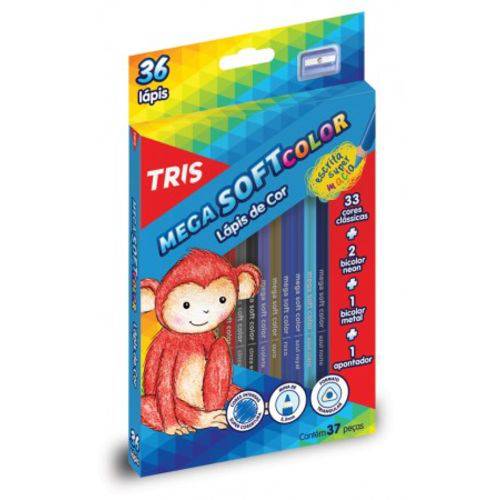 Lápis de Cor Tris Mega Soft Color Triangular 036 Cores 680255