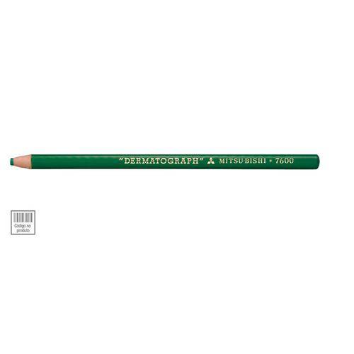 Lápis Dermatográfico Redondo Verde Caixa com 12 Un. 7600 Mitsubishi 17484