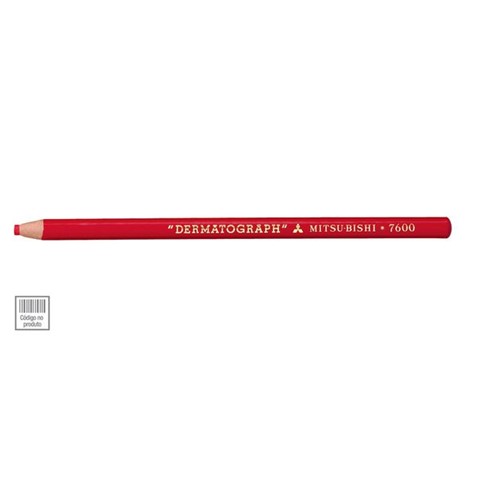 Lápis Dermatográfico Vermelho Mitsubishi 7600 Sertic