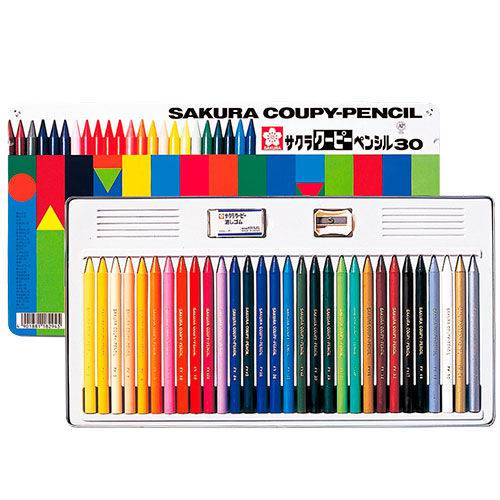 Lápis Integral Sakura Coupy Pencil com 30 Cores