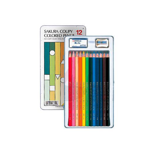 Lápis Integral Sakura Coupy Pencil com 12 Cores