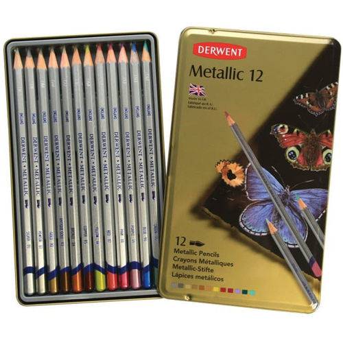 Lápis Metálicos Metallic Estojo com 12 Cores Ref.0700456 Derwent