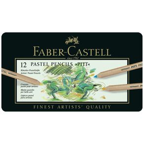 Lápis Pastel Pitt Estojo com 12 Cores Ref.112112 Faber-Castell