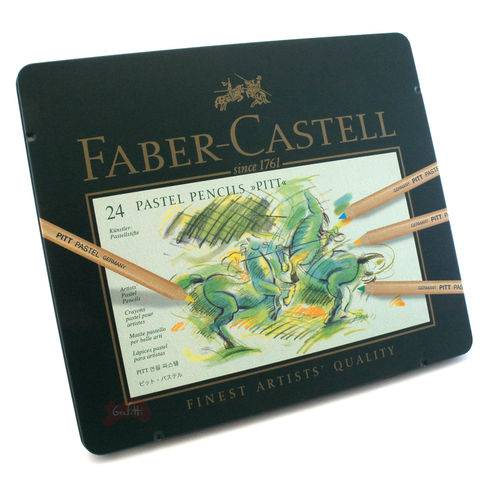 Lápis Pastel Pitt Estojo com 24 Cores Ref.112124 Faber-castell