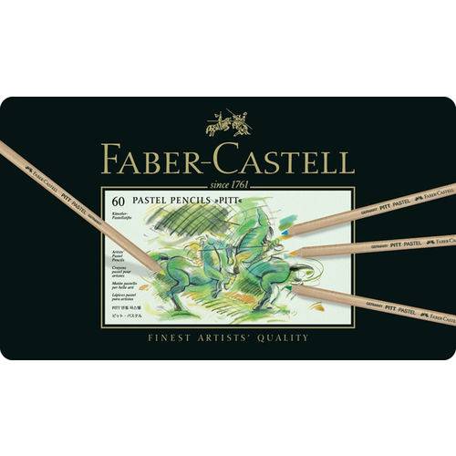 Lápis Pastel Pitt Estojo com 60 Cores Ref.112160 Faber-castell