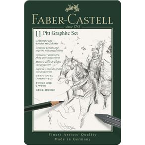 Lápis Pitt Graphite Set Estojo com 11 Unidades Faber-Castell