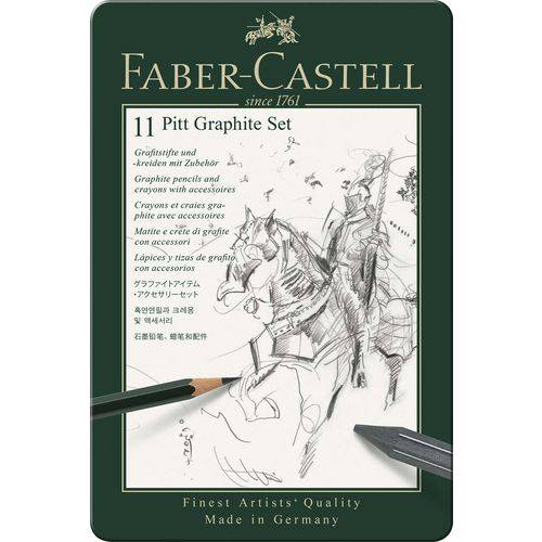Lápis Pitt Graphite Set Estojo com 11 Unidades Faber-castell