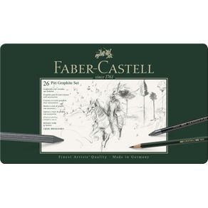 Lápis Pitt Graphite Set Estojo com 26 Unidades Faber-Castell