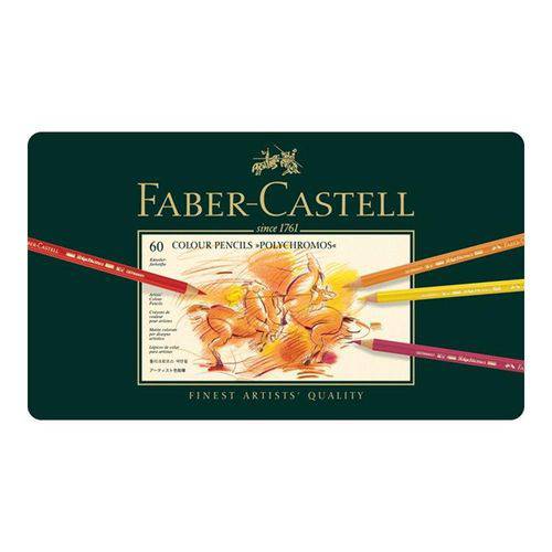 Lápis Polychromos Mina Permanente Faber-Castell - Estojo Metálico com 60 Cores - Ref 110060