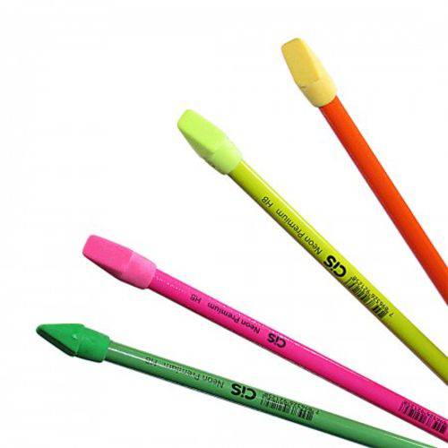 Lápis Preto com Borracha Neon Premium Cis