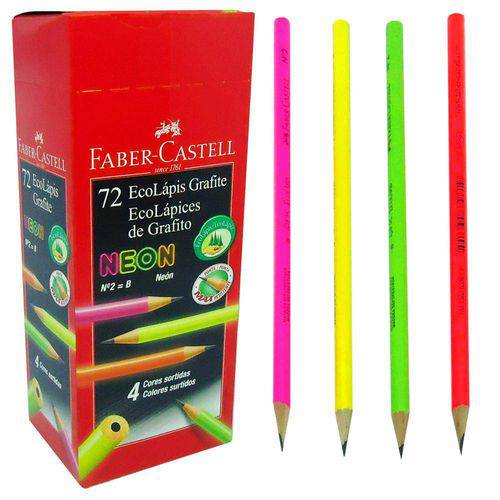 Lápis Preto Neon Faber Castell - 72 Unidades