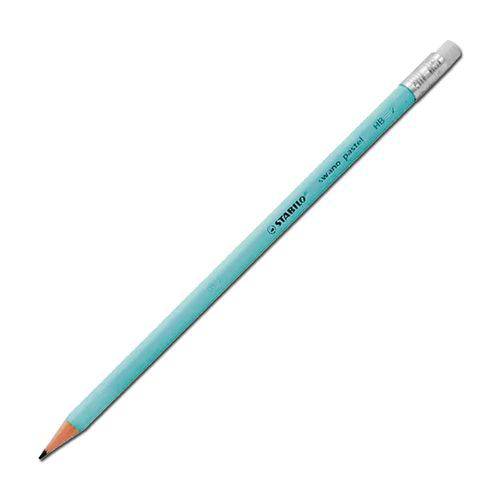 Lápis Swano Azul Pastel com Borracha Stabilo