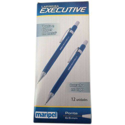 Lapiseira 0.5mm Executive Metal Azul Maripel Cx.c/12