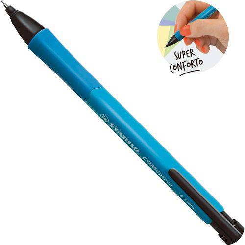 Lapiseira 0.7mm 6637/1 Com4 Pencil Stabilo Az.