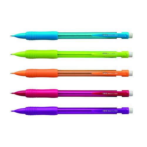 Lapiseira 0.7mm Escolar Cores Neon Ideal Desenhos Artísticos
