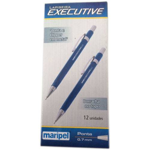 Lapiseira 0.7Mm Executive Metal Azul Cx.C/12 Maripel