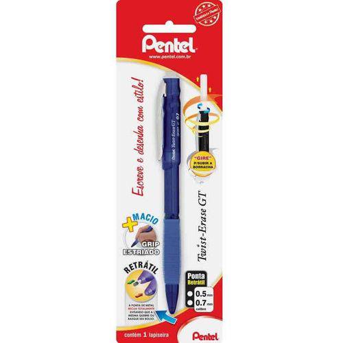 Lapiseira 0.7mm Pentel Twist-erase Azul Qe207-c 26096