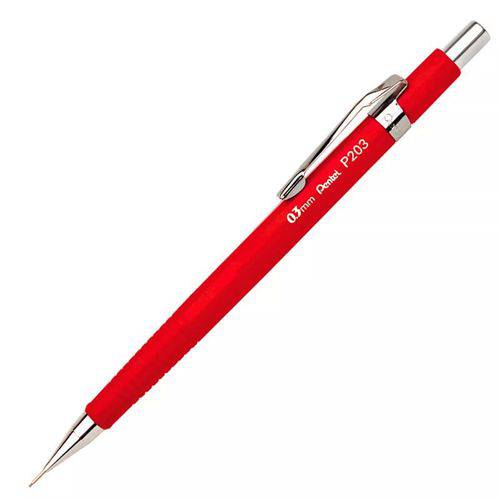 Lapiseira 0.3mm Pentel Técnica Vermelha P203-fr 17021
