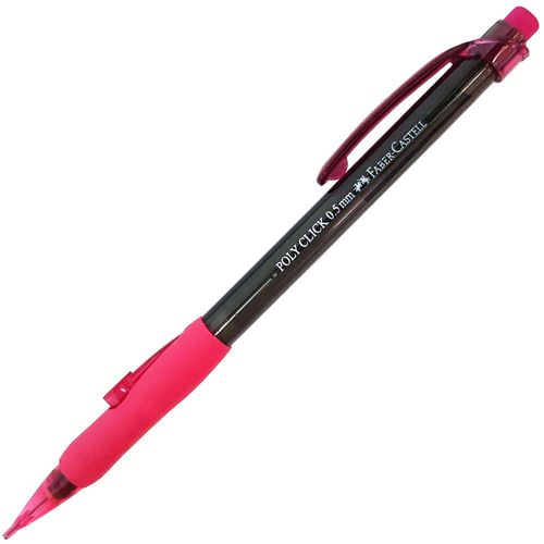 Lapiseira Faber Castell 0.5 Poly Click Rosa 1027051
