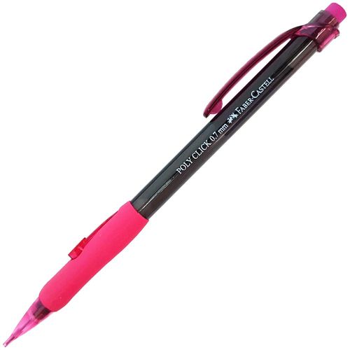 Lapiseira Faber Castell 0.7 Poly Click Rosa 1027016