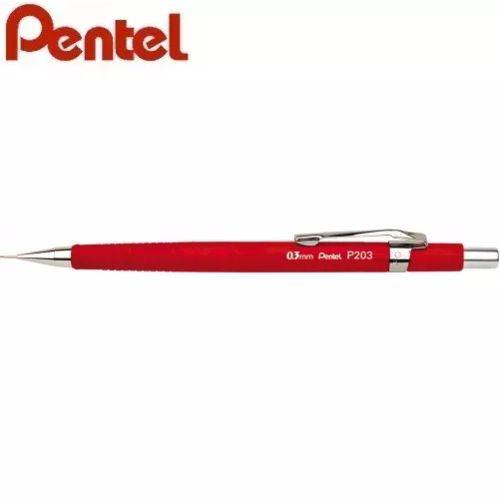 Lapiseira Pentel Sharp 200 0,3mm P203 Vermelho Vivo