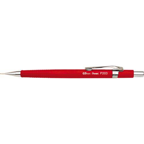 Lapiseira Pentel Sharp - P200 0.3 Mm Vermelho Sm/p203-fr