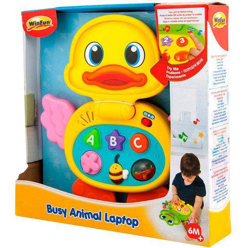 Laptop Baby Patinho com Gravacao em Portugues 8000 - Yes Toys